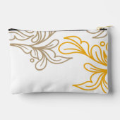 Golden Boho Leaf Design Zubehörtasche (Rückseite)