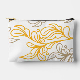 Golden Boho Leaf Design Zubehörtasche