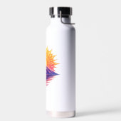 Golden Boho Mandala Sun Mountain Sunset Reflection Trinkflasche (Links)
