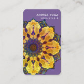 Golden Boho Mandala Visitenkarte (Rückseite)