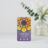 Golden Boho Mandala Visitenkarte (Stehend Vorderseite)