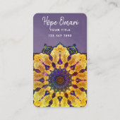 Golden Boho Mandala Visitenkarte (Rückseite)