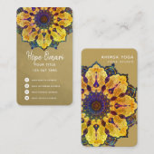 Golden Boho Mandala Visitenkarte (Vorne/Hinten)