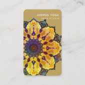 Golden Boho Mandala Visitenkarte (Rückseite)
