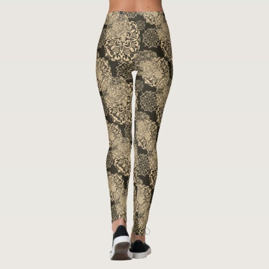 Golden Boho Mandalases Leggings (Rückseite)