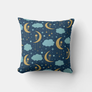Golden Boho Moon mit Wolken Kissen