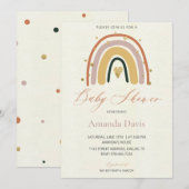 Golden Boho Rainbow Baby Dusche Einladung (Vorne/Hinten)