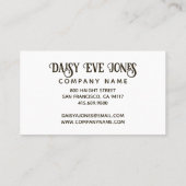 Golden Boho Sunrise Business Card Visitenkarte (Rückseite)
