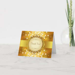 Golden Bokeh 50. Jubiläums-Dankeskarten Dankeskarte