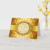 Golden Bokeh 50-Jubiläumskarte Karte (Gelbe Blume)
