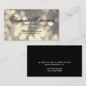 Golden Bokeh Eventplaner Visitenkarte (Vorne/Hinten)