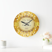 Golden Bokeh Mauer Uhr zum 50-jährigen Jubiläum (Zuhause)