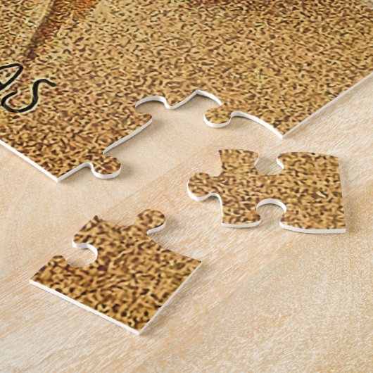 Golden Bokeh Vintag Santa Claus Puzzle (Seite)