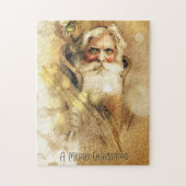 Golden Bokeh Vintag Santa Claus Puzzle (Vertikal)