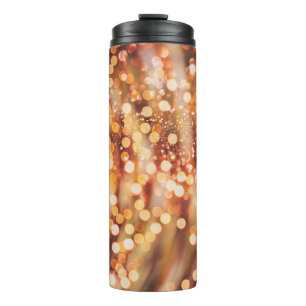 Golden Bokeh: Vintages Lichtspiel Thermosbecher