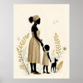 Golden Bond: Mother and Child with Deer Poster (Vorne)