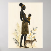 Golden Bond: Mother and Child with Zebra  Poster (Vorne)