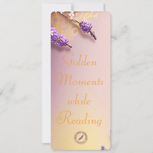 Golden Bookmark Mel Mae Schmidt Stationery Karte (Vorderseite)