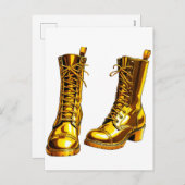 Golden Boots Feiertagspostkarte (Vorne/Hinten)
