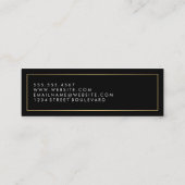 Golden Border Curry Text Mini Visitenkarte (Rückseite)