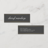 Golden Border Curry Text Mini Visitenkarte (Vorne/Hinten)