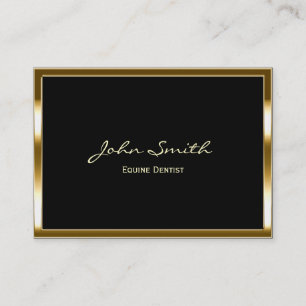 Golden Border Equine Dentin Business Card Visitenkarte