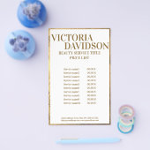 Golden Border Luxury Price List Flyer (Einzeln)