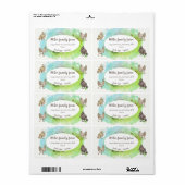 Golden Border Pink Modern Egg Carton Label (Vorne)