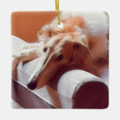 Golden Borzoi Keramikornament (Vorderseite)