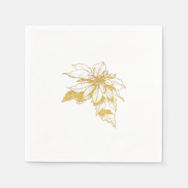 Golden Botanic Holiday Poinsettia Serviette