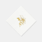 Golden Botanic Holiday Poinsettia Serviette (Ecke)