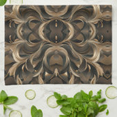 Golden Botanical Flow Elegant   Geschirrtuch (Gefaltet)