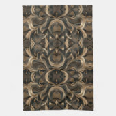 Golden Botanical Flow Elegant   Geschirrtuch (Vertikal)