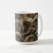 Golden Botanical Flow Elegant Kaffeetasse (VorderseiteRechts)