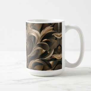 Golden Botanical Flow Elegant Kaffeetasse