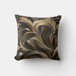 Golden Botanical Flow Elegant   Kissen