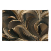 Golden Botanical Flow Elegant Kissenbezug (Rückseite-Links)