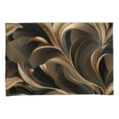 Golden Botanical Flow Elegant Kissenbezug (Vorderseite-Rechts)