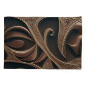 Golden Botanical Flow Elegant   Kissenbezug (Rückseite-Links)