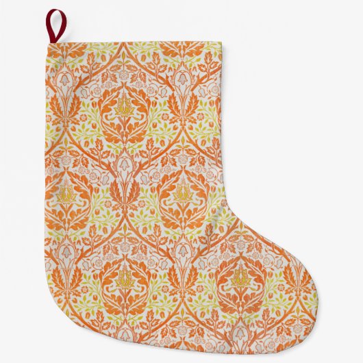 Golden Bough Pattern (von William Morris) Großer Weihnachtsstrumpf (Vorderseite)