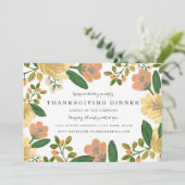 Golden Bouquet Erntedank Dinner einladen Einladung (Stehend Vorderseite)
