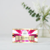 Golden Boutique Shop QR CODE Logo Makeust Artist Visitenkarte (Stehend Vorderseite)