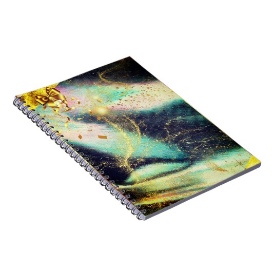 Golden Bow Spiral Notebook Notizblock (Rechte Seite)