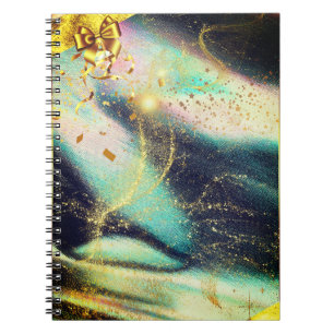 Golden Bow Spiral Notebook Notizblock