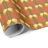 Golden Bow Wrapping Paper Geschenkpapier (Rolleneckpunkt)