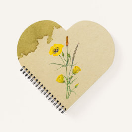 Golden Bowl Mariposa Blume Notizblock