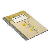 Golden Bowl Mariposa Blume Personalisiert Comp Notizblock (Rechte Seite)