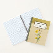 Golden Bowl Mariposa Blume Personalisiert Comp Notizblock (Innenseite)