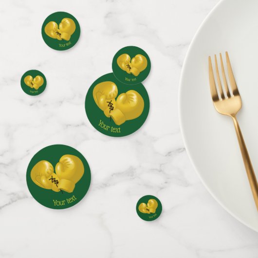 Golden Boxing Gloves Design Table Confetti Konfetti (Gruppe)