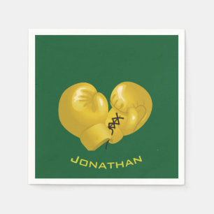 Golden Boxing Gloves Designpapier Napkins Serviette